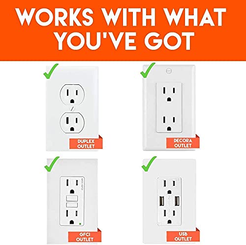 ECHOGEAR USB Wall Charger Surge Protector with 4 Pivoting AC Outlets & 2 USB Ports R922261