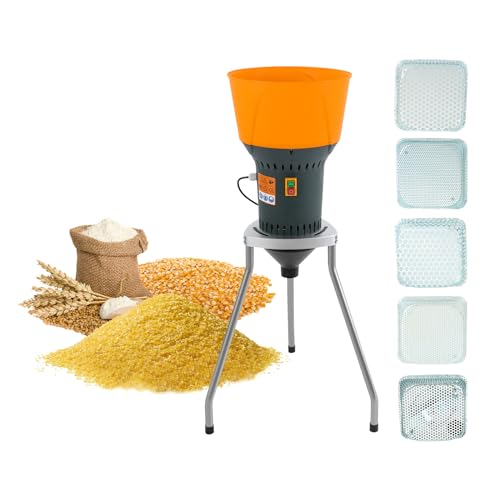 Electric Grain Mill Grinder, Corn Grinder with 5 Filter Modes, Wheat Grinder Cereals Pulverizer for Home and Farm Feed Grinding, 6.6 Gallons (25L)