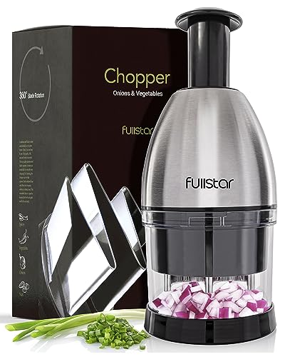 Fullstar Vegetable Chopper - Onion Chopper - Pro Food Chopper - Veggie Chopper - Vegetable Chopper with Container - Hand Chopper - Slicer Dicer Cutter