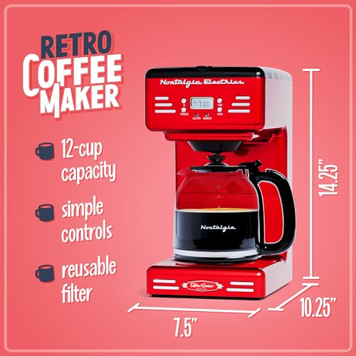 Nostalgia Retro 12-Cup Programmable Coffee Maker P21494