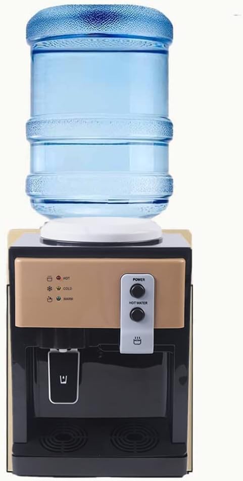 Top Loading Water Cooler Dispenser, Desktop Electric Water Cooler Dispenser, 5 Gallons Freestanding Mini Water Dispenser Hot and Cold for Home/Office