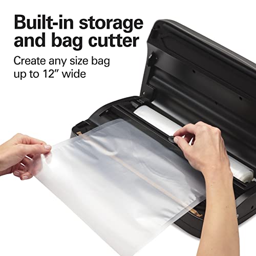 Hamilton Beach NutriFresh Vacuum Sealer Machine with Bag Cutter X2741