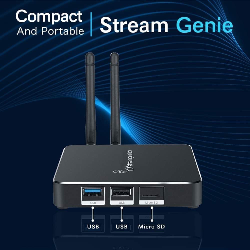 StreamGenie 2.0 TV Stream Box by FreeStream with Dual WiFi Antenna and Remote Y6042