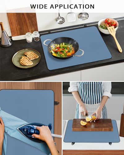 Stove Cover for Electric Stove, Pure Black Solid Color W173