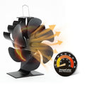 JossaColar Wood Stove Fan for Buddy Heater, Heat Powered Fireplace Fan Thermoelectric Thermal Fan Eco Fans with Bracket Fixed on Propane Space Heater/Mr. heater, Camping Outdoor/Indoor Use