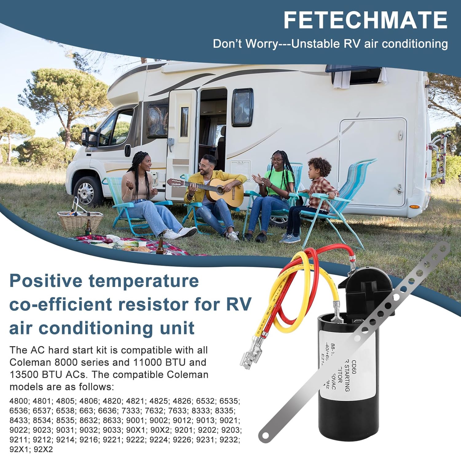 Fetechmate 8333A9021 Air Conditioner Hard Start Kit 2 Pack Z5669