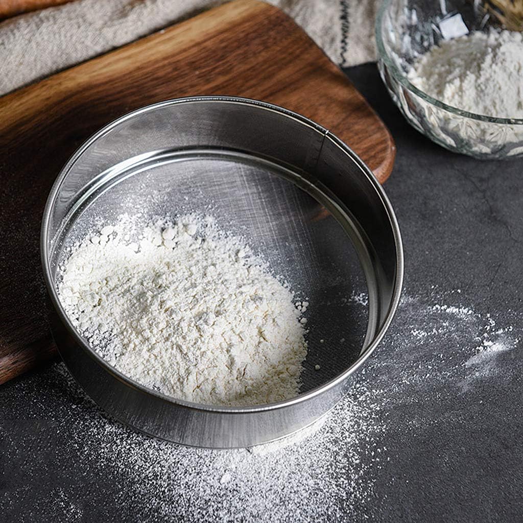 Fine Mesh Stainless Steel Flour Sifter Sieve for Baking D5415