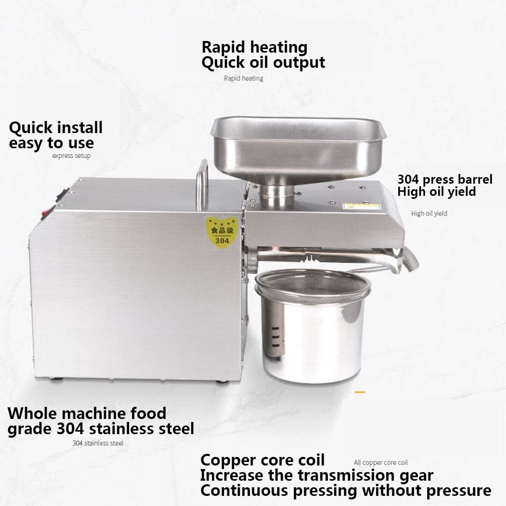 Commercial Oil Press Machine 304 Stainless Steel Nut Oil Extractor 610W Y323847