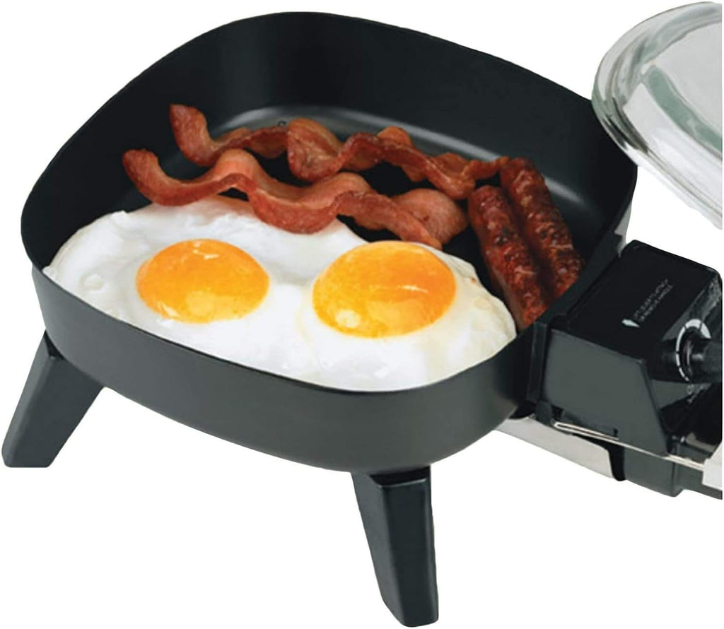 Brentwood SK-45 6" Non-Stick Electric Skillet with Glass Lid, Black M44417