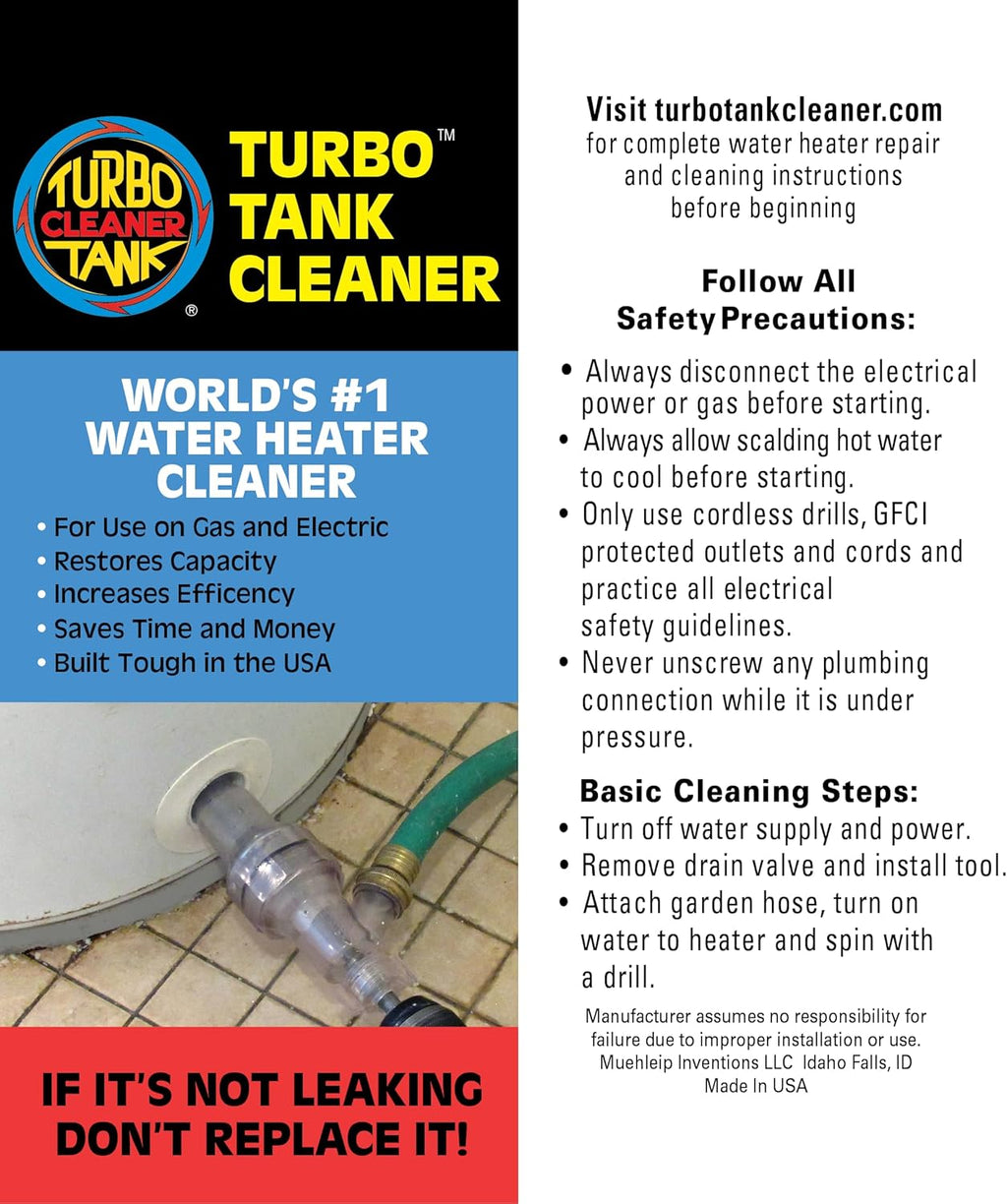 Water Heater Cleaning Tool for Gas & Electric Tanks H7103