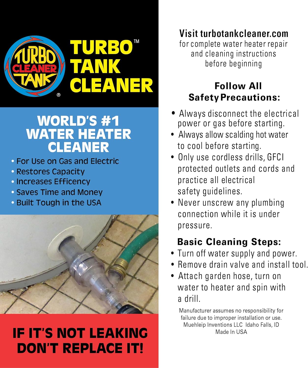 Water Heater Cleaning Tool for Gas & Electric Tanks H7103