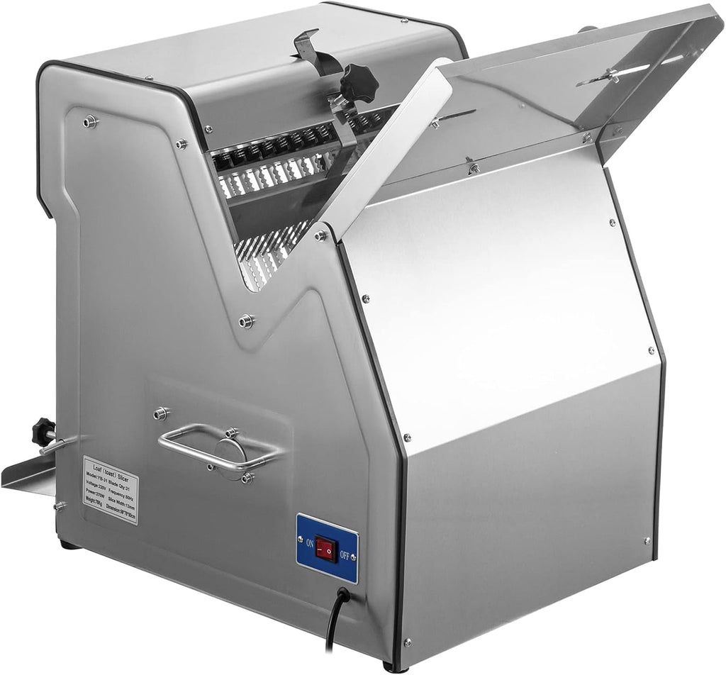 VEVOR Commercial Toast Bread Slicer 12mm Electric Bread Cutting Machine 110V H217