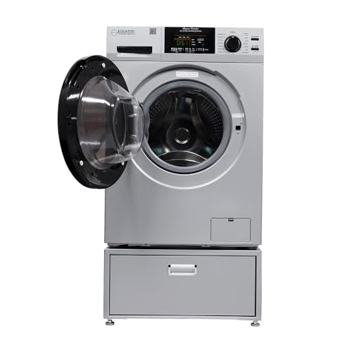 Equator Combo Washer Dryer with Pedestal ADA Compliant -110 Volt, Zero Clearance Fully Built In - Compact Laundry Solution