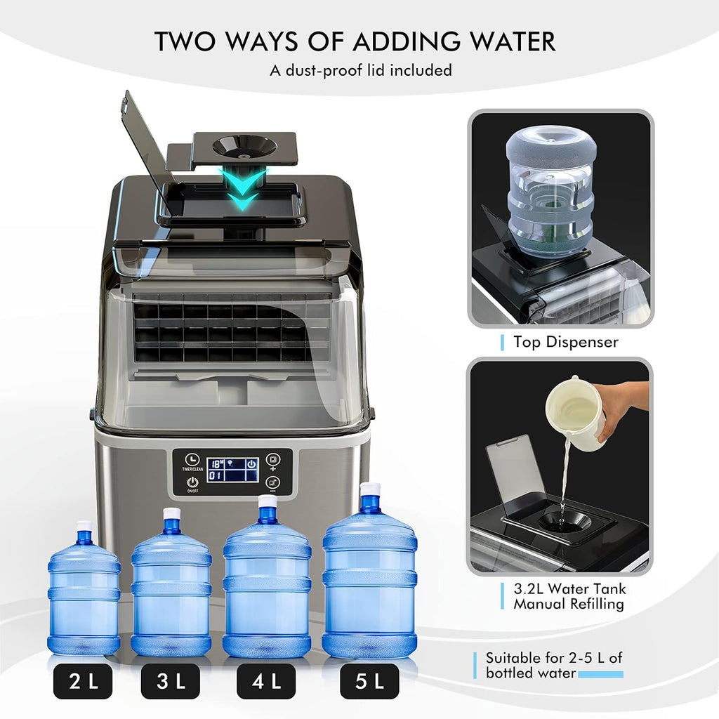 COSTWAY Countertop Ice Maker, 40LBS/24H Portable Compact Ice Machine H444881