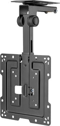 Mount Plus CM322 Flip Down TV and Monitor Roof Ceiling Mount | Fits Flat Screen 19 to 43 Inch | VESA Compatible 100x100, 200x200 | Height Adjustable | Pitched Roof