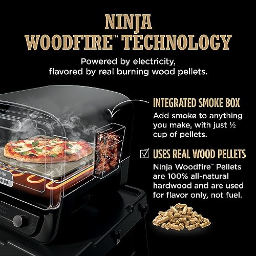 Ninja Woodfire Pizza Oven, 8-in-1 Outdoor Oven, 700°F, Terracotta Red F3554