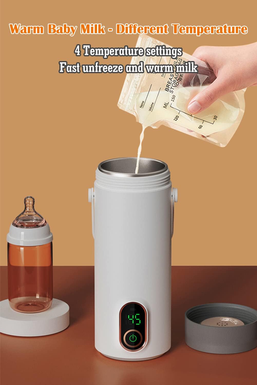 Cordless Portable Electric Kettle 400ML 304 Stainless Steel Travel Kettle Q8258