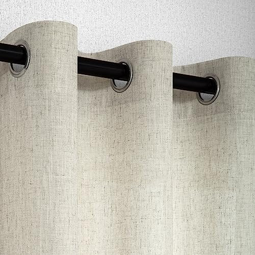 Pitalk Grommet Linen Sheer Curtains for Living Room W67650
