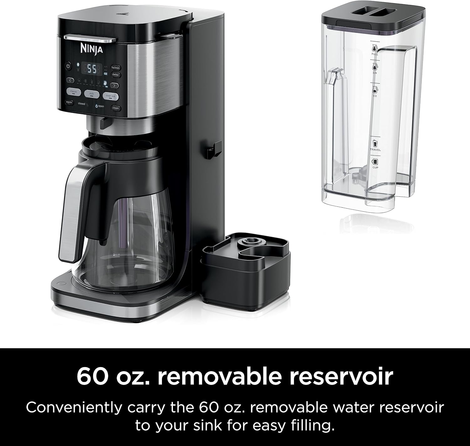 Ninja CFP101 DualBrew Hot & Iced Coffee Maker, Single-Serve & 12-Cup, Black D982908