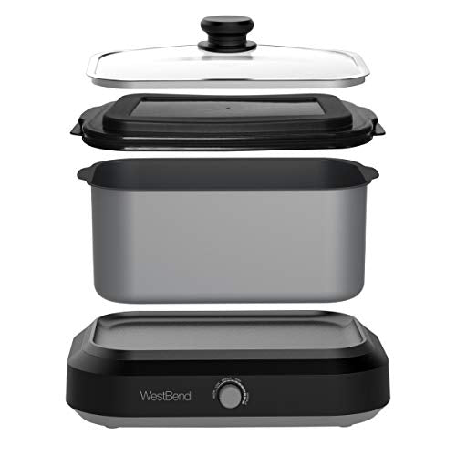 West Bend Slow Cooker Large Capacity Non-stick with Travel Lid and Carrying Case I381