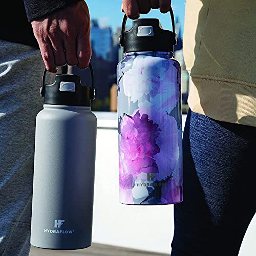 Hydraflow Hybrid Triple Wall Vacuum Insulated Stainless Steel Water Bottle with Flip Straw O280