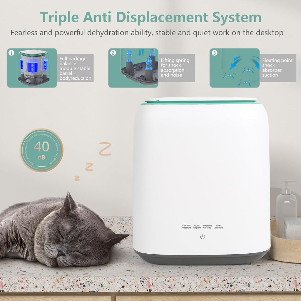 7L Fully Automatic Mini Portable Washing Machine with Spin Dryer N986