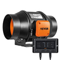 VEVOR Inline Duct Fan with Temperature Humidity Controller, Quiet EC-Motor Ventilation Exhaust Fan for Cooling Booster, Grow Tents, Hydroponics