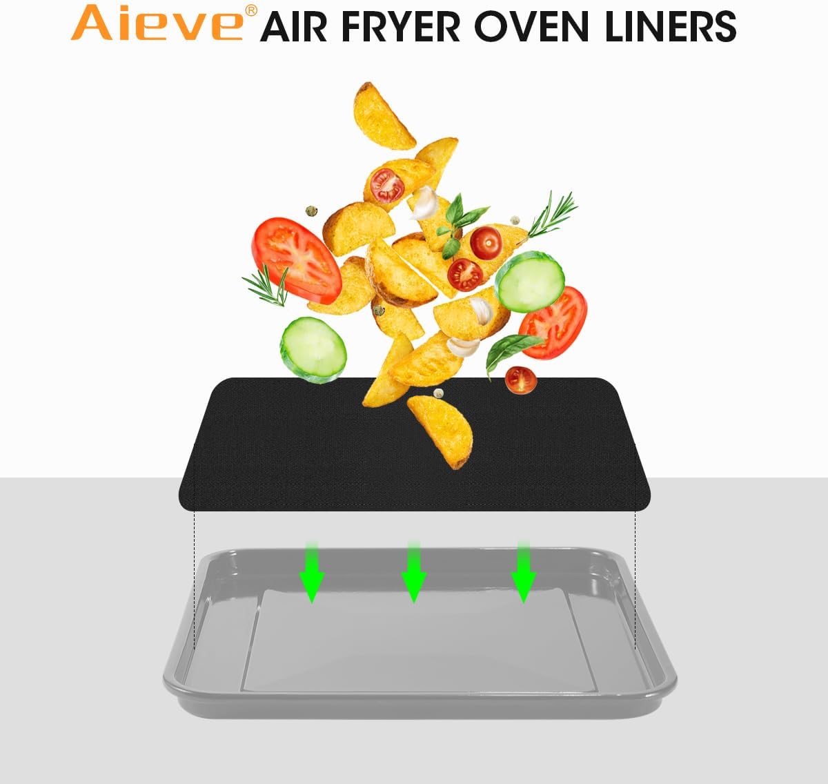 AIEVE Air Fryer Oven Liners 4 Pack Non-stick Baking Mat A60040
