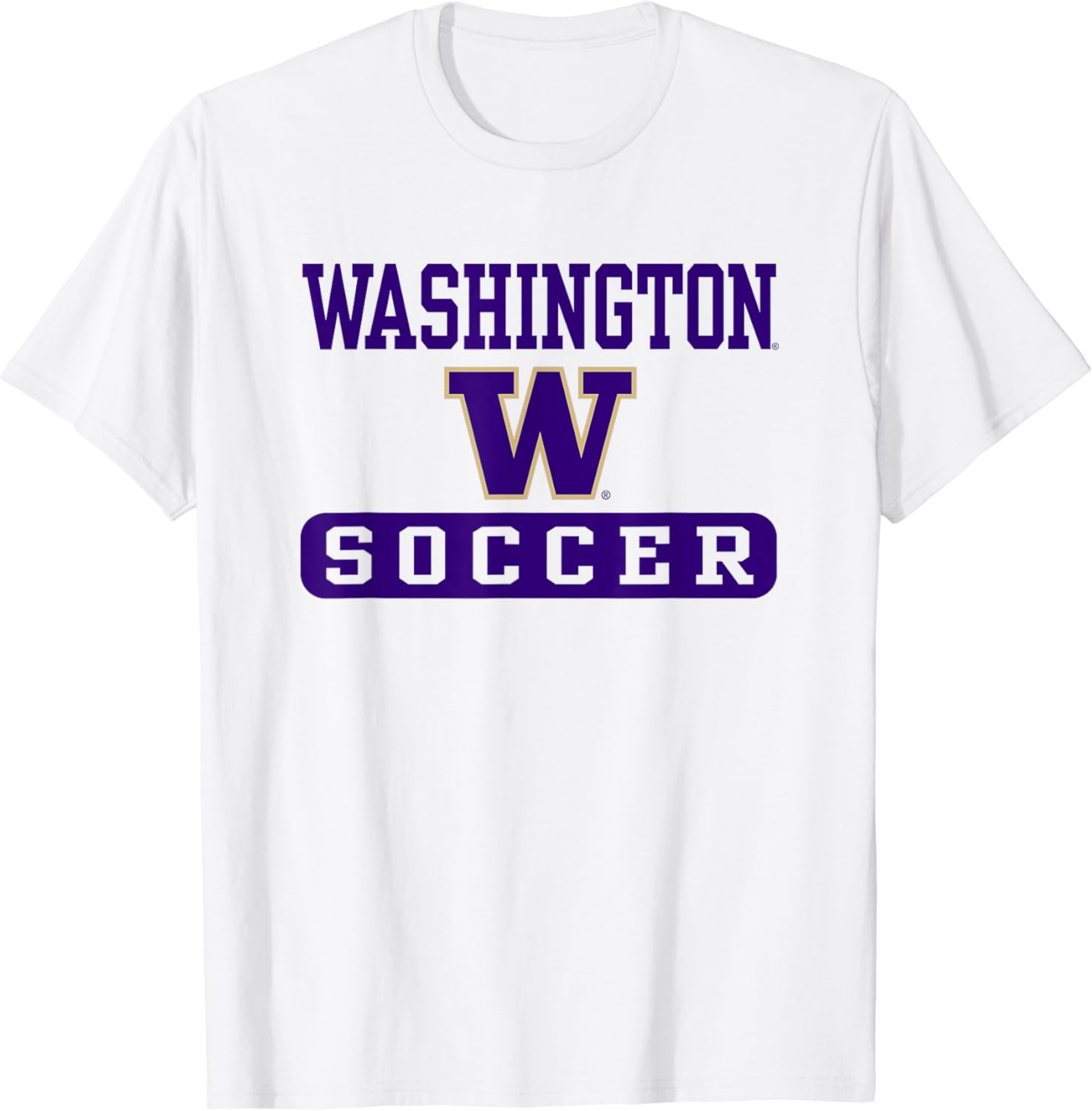 Washington Huskies Soccer White Officially Licensed T-Shirt