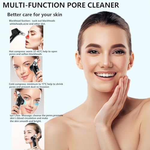 SJIE Blackhead Remover Vacuum Pore Cleaner with Hot & Cold Compress Q943275