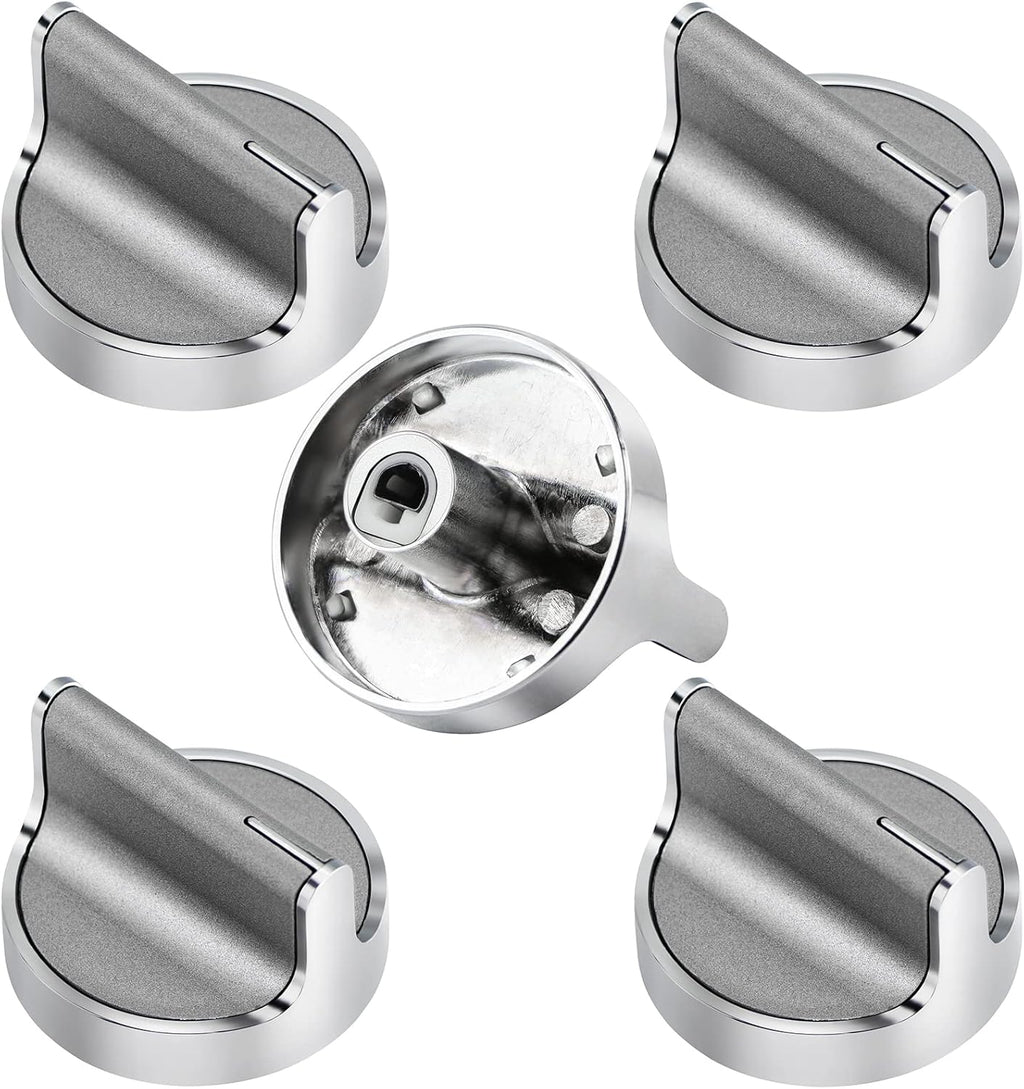 Upgraded Stove Knobs W10594481 Replacements for Whirlpool Gas Stove Range Knob WCG97US0DS00 WCG97US6DS00, Replace WPW10594481 AP6023301 Cooktop Knobs, 5 Pack Gas Range Knob