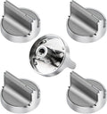 Upgraded Stove Knobs W10594481 Replacements for Whirlpool Gas Stove Range Knob WCG97US0DS00 WCG97US6DS00, Replace WPW10594481 AP6023301 Cooktop Knobs, 5 Pack Gas Range Knob