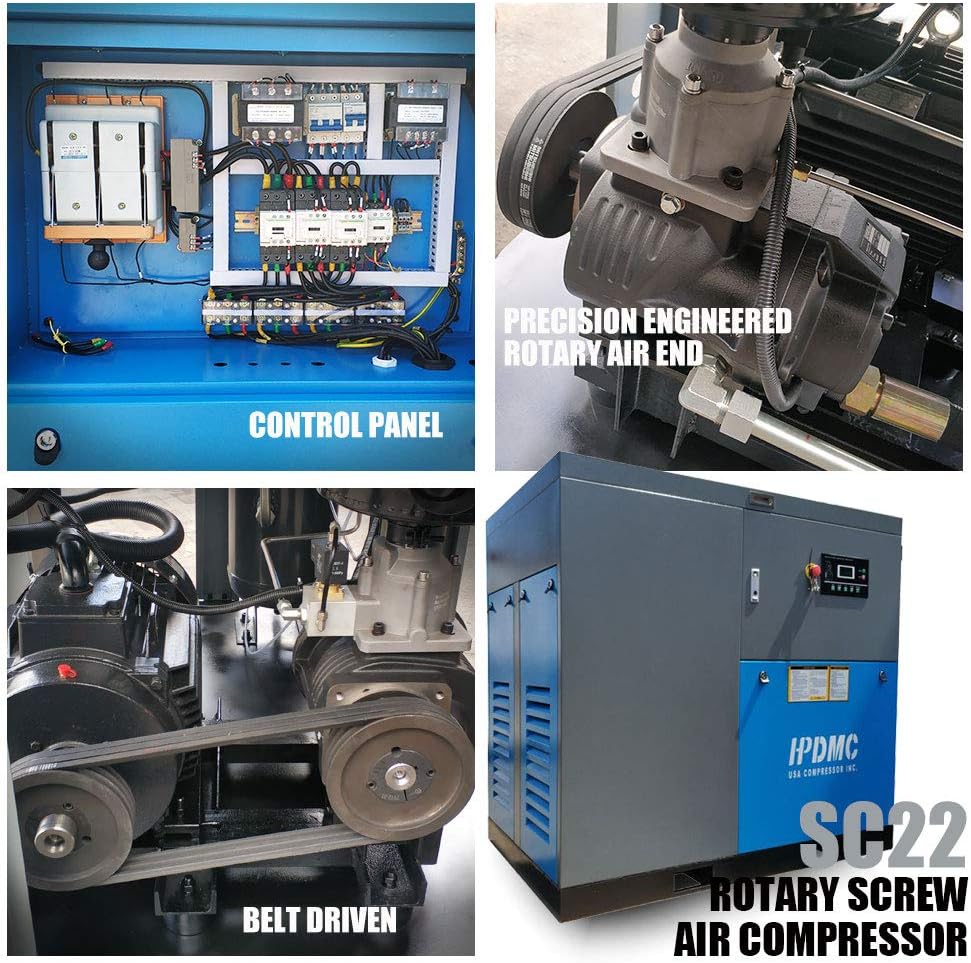 Rotary Screw Compressor 30HP 125CFM Industrial Air Compressor K86377