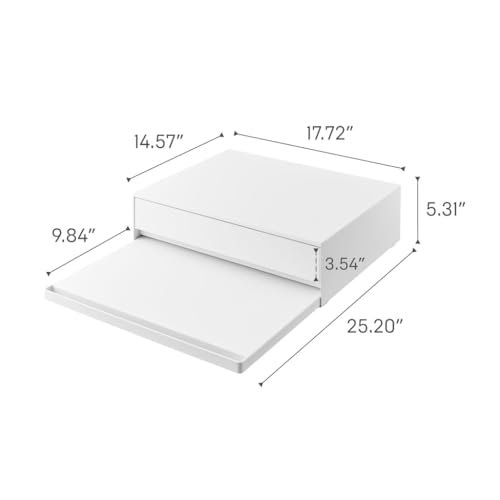 Yamazaki Countertop Drawer - Modern Kitchen Organizer, Pull Out Shelf, Durable Steel Q679