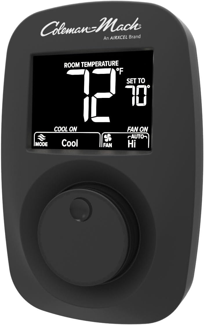 Coleman 9420-381 Heat/Cool Wall Thermostat - Digital, Black