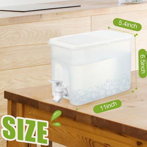 1 Gallon Drink Dispenser with Spigot, Plastic Beverage Container with Lid, 3 Pack W61168