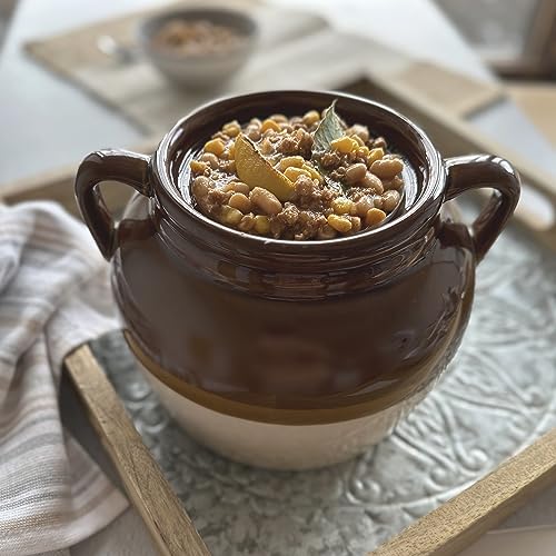 R & M International 4.5 Quart Ceramic Bean Pot G53160
