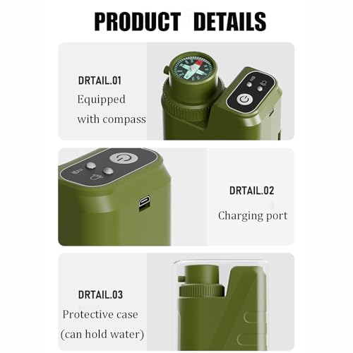 Electric Portable Water Filter for Hiking and Survival C7713