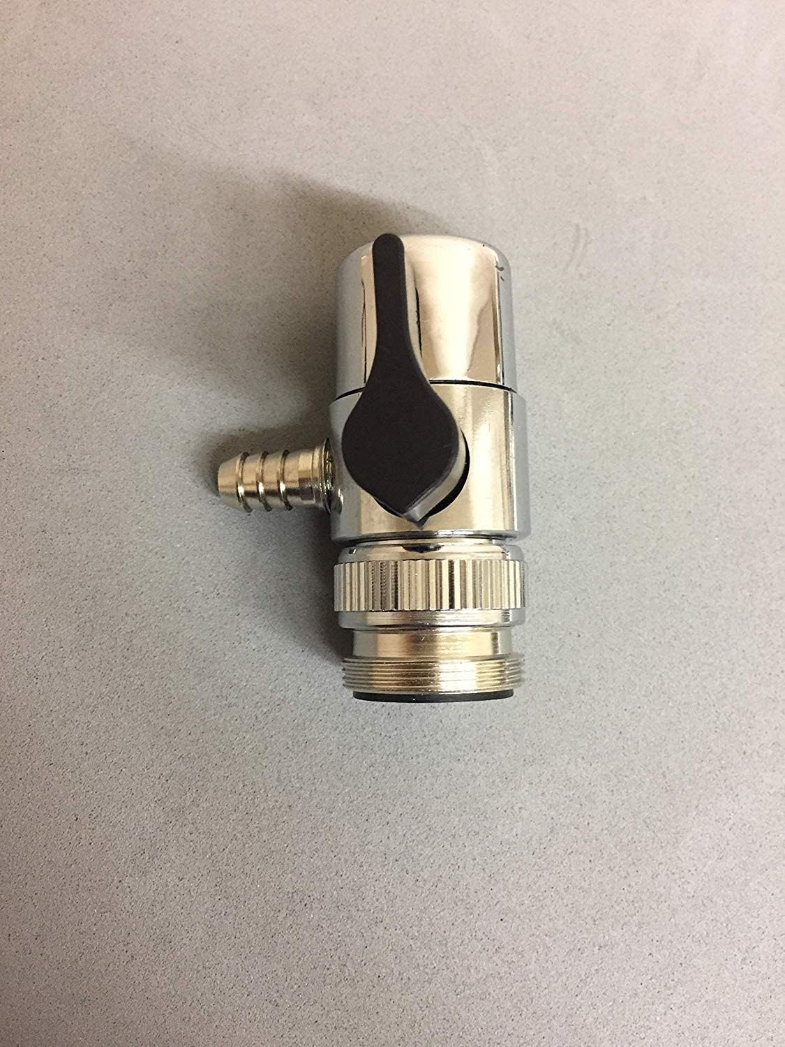 Chrome Faucet Diverter Valve with Adapter Ring for Reverse Osmosis J157454