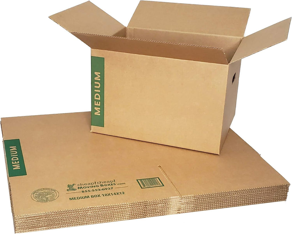 Medium Moving Boxes with Handles 18x14x12, Pack of 10 F289