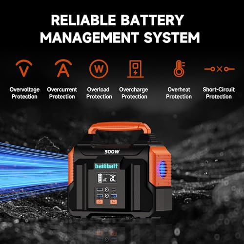 Bailibatt Portable Power Station 300W 257Wh Black T7790
