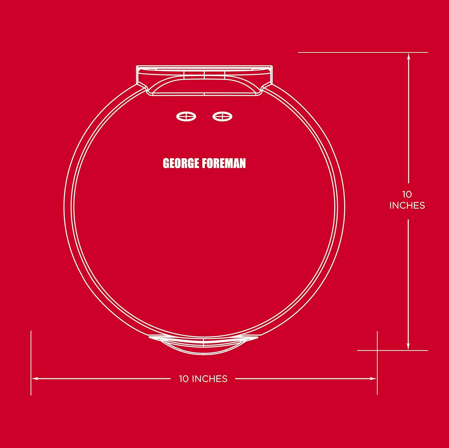 George Foreman Electric Quesadilla Maker, Red, 10 Inch T2137