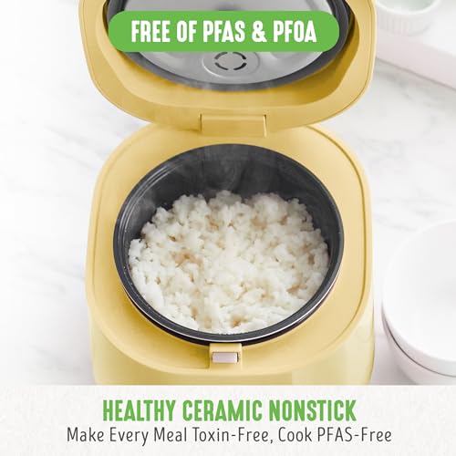 GreenLife PFAS-Free 4-Cup Rice and Grains Cooker, Ceramic Nonstick G296655