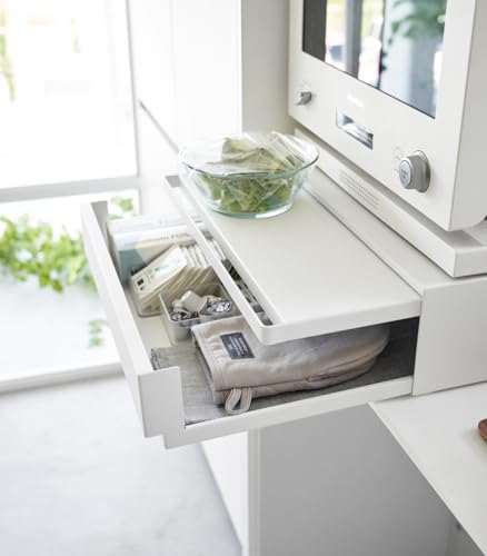 Yamazaki Countertop Drawer - Modern Kitchen Organizer, Pull Out Shelf, Durable Steel Q679