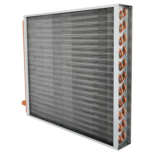 24x24 Heat Exchanger Water to Air with 1" Copper Ports for Outdoor Wood Furnaces N47380