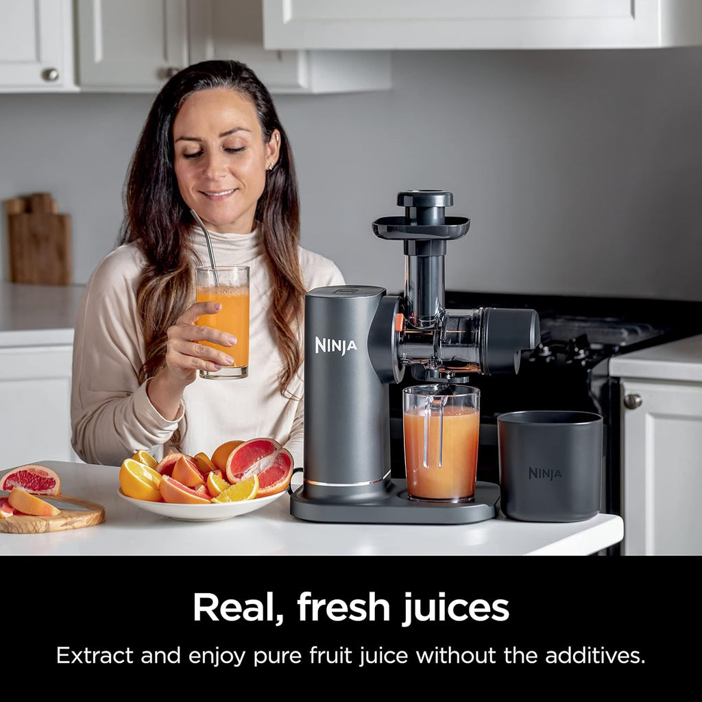 Ninja JC151 NeverClog Cold Press Juicer, Total Pulp Control, Dishwasher Safe X162