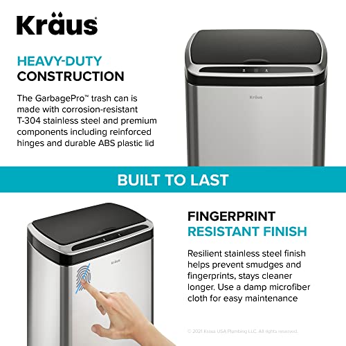 Kraus GarbagePro 13 Gallon Motion Sensor Trash Can G6417
