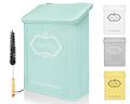 Magnetic Lint Bin for Laundry Room with Lint Brush | Wall Mount Laundry Lint Bin | Metal Farmhouse Lint Trash Can for Laundry Room | Lint Box for Laundry Room | Lint Holder Bin for Laundry Room