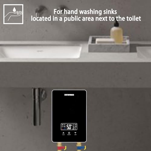 ECOTINYMACH Tankless Water Heater Electric 110V Under Sink with Remote Control E666
