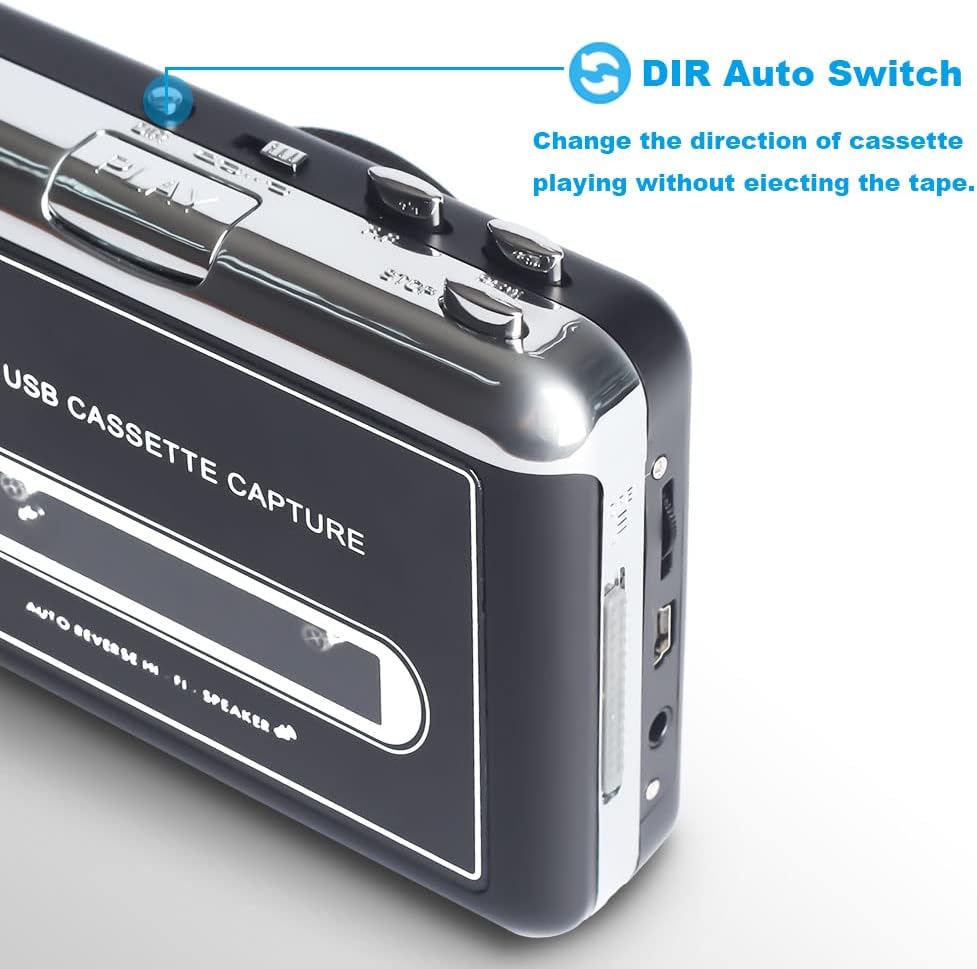 Portable Cassette Player with Speaker USB to MP3 Converter R582506